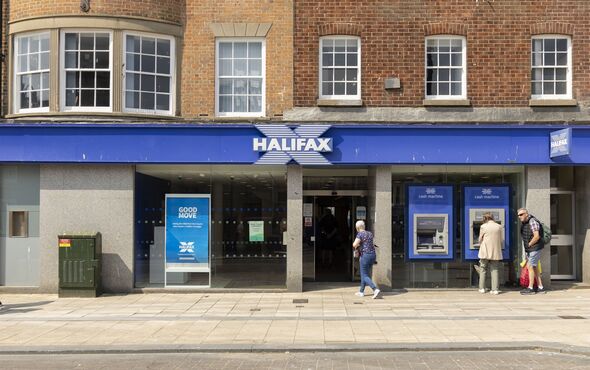 Halifax Bank Branch Exterior With ATMs