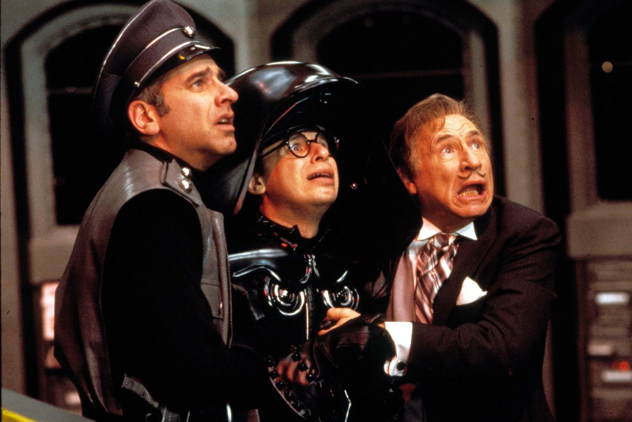 George Wyner, Rick Moranis and Mel Brooks in SpaceballsCredit: Moviestore/Shutterstock