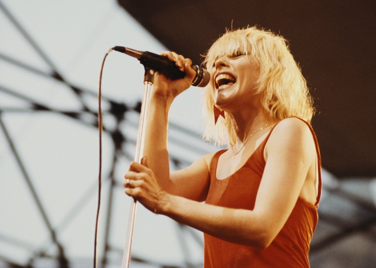 Blondie singing onstage. - 