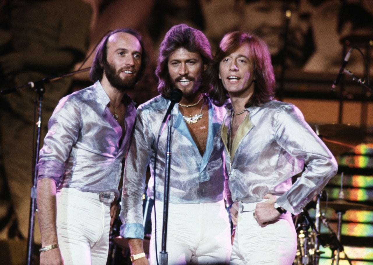 Bee Gees onstage. - 