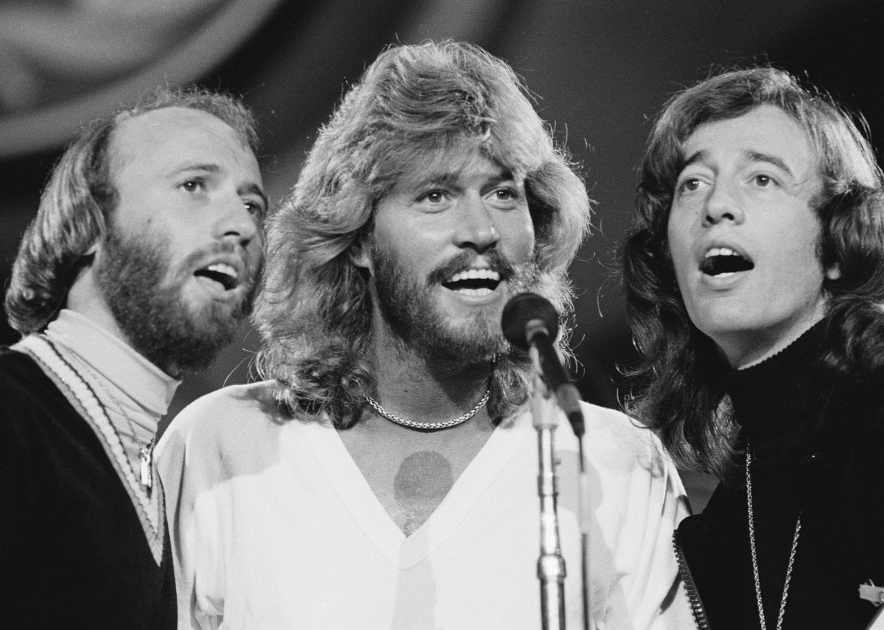 Bee Gees onstage. - 