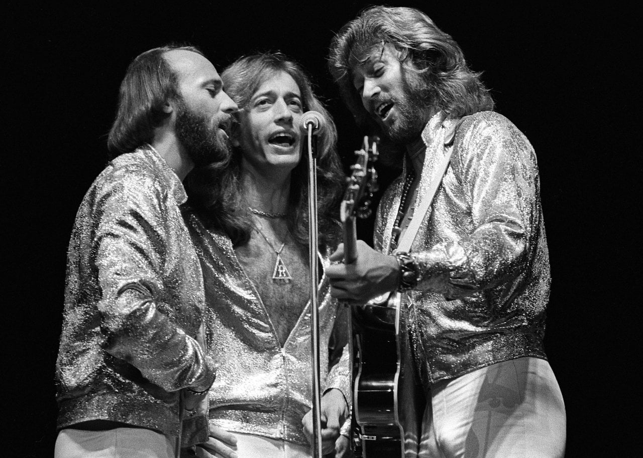 Bee Gees onstage. - 