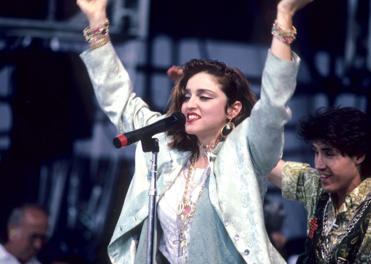 Madonna onstage. - 