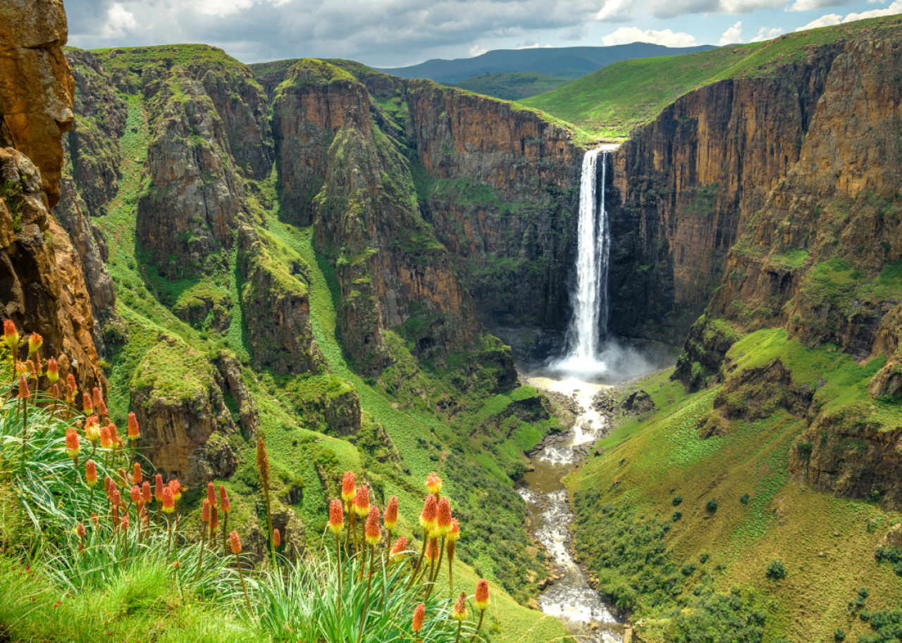 Maletsunyane Falls in Lesotho. - 
