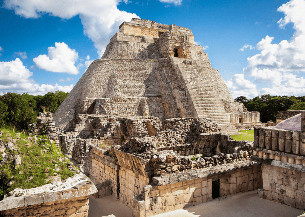 Pyramid of the Magician in Uxmal. - 