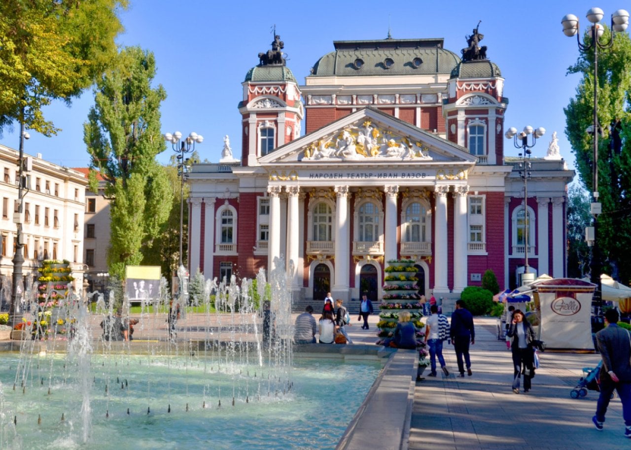 The Ivan Vazov National Theatre in Sofia. - 