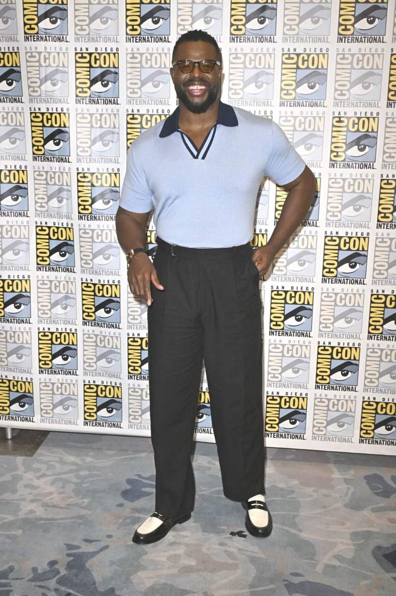 Winston Duke at the photocall for ‘Avengers: Doomsday’ at San Diego Comic-Con International 2026 at the Hilton Bayfront Hotel on July 25, 2026. Credit: Dave Starbuck/Future Image/Cover Images