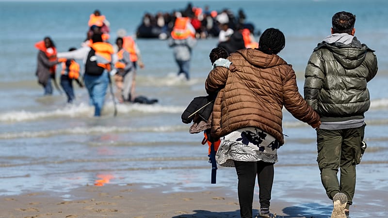 Watch as French throw life jackets to migrants during smugglers' 70-mile  Channel crossing - AOL