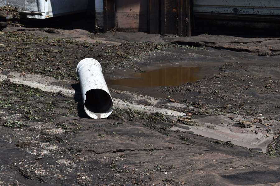 Aftermath of flooding in Beulah