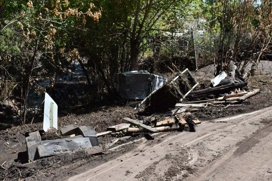Aftermath of flooding in Beulah
