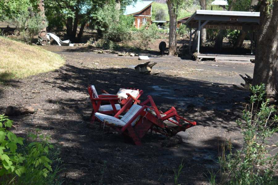 Aftermath of flooding in Beulah