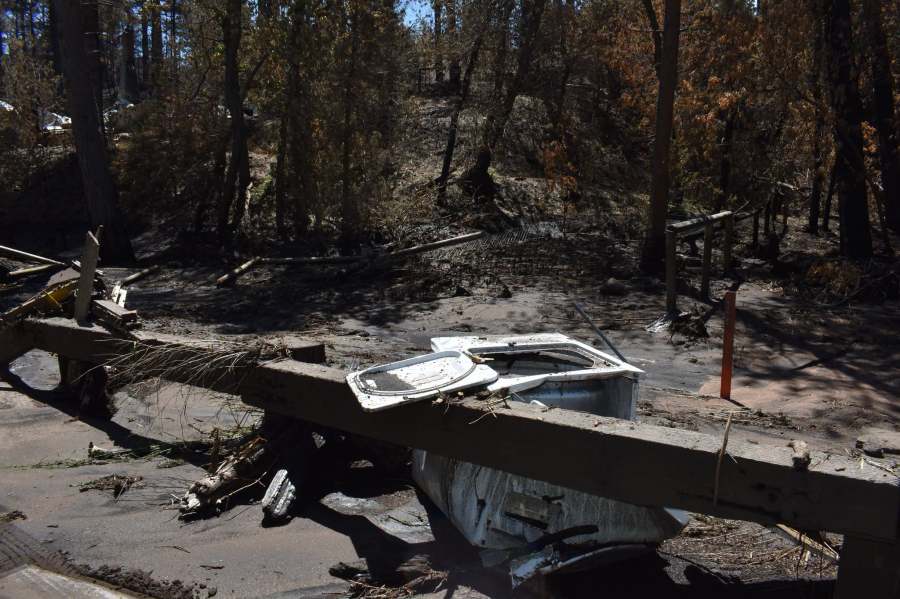 Aftermath of flooding in Beulah