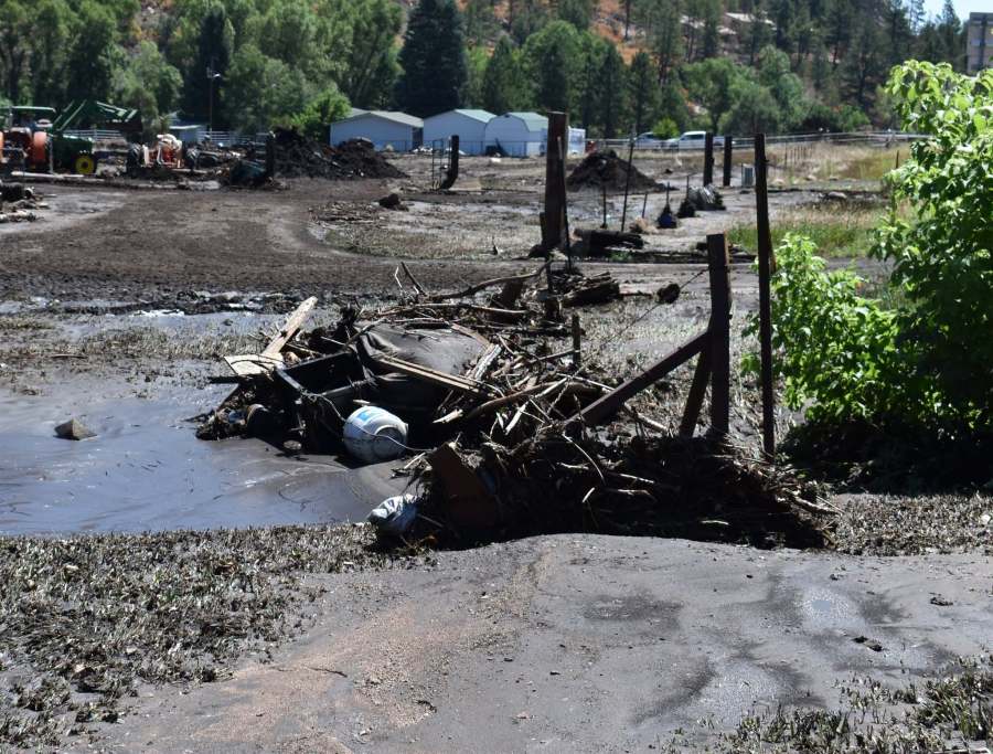 Aftermath of flooding in Beulah
