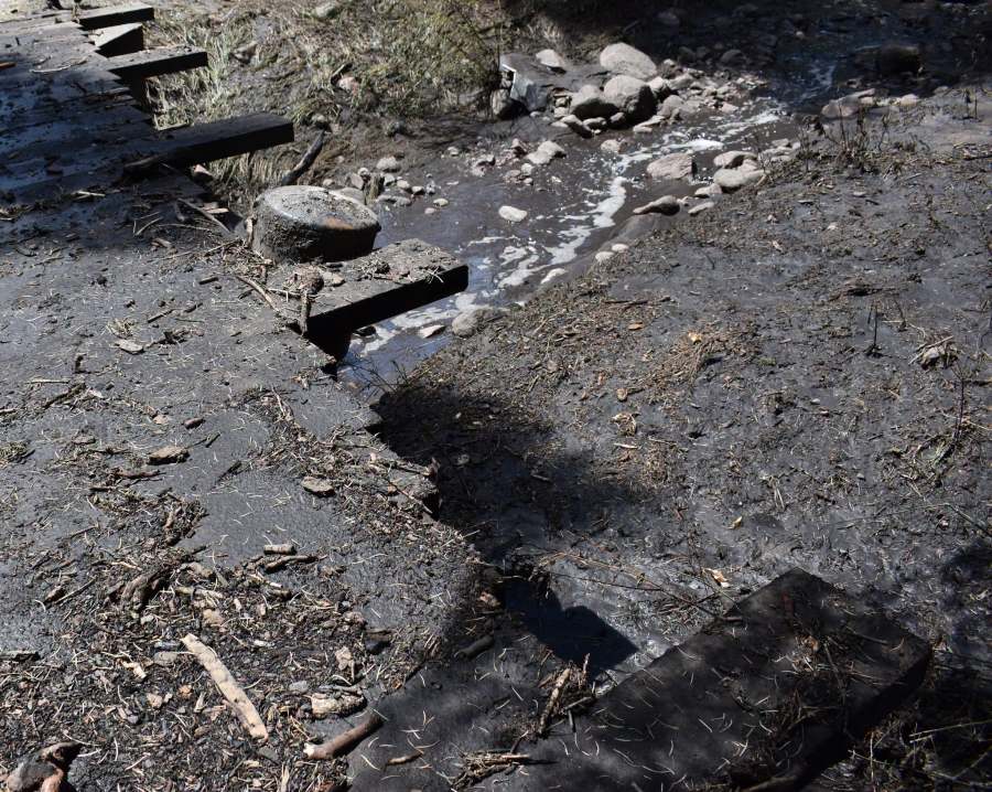 Aftermath of flooding in Beulah