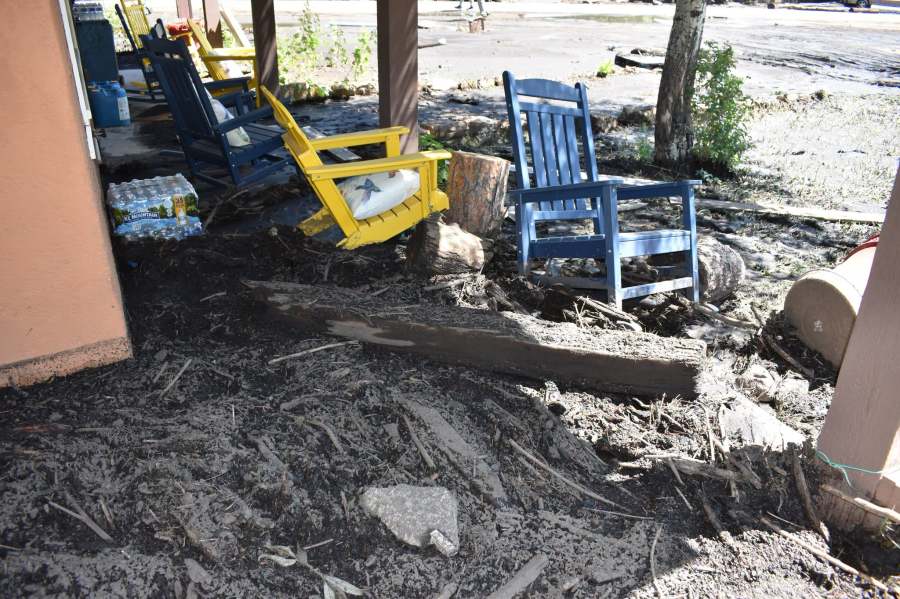Aftermath of flooding in Beulah