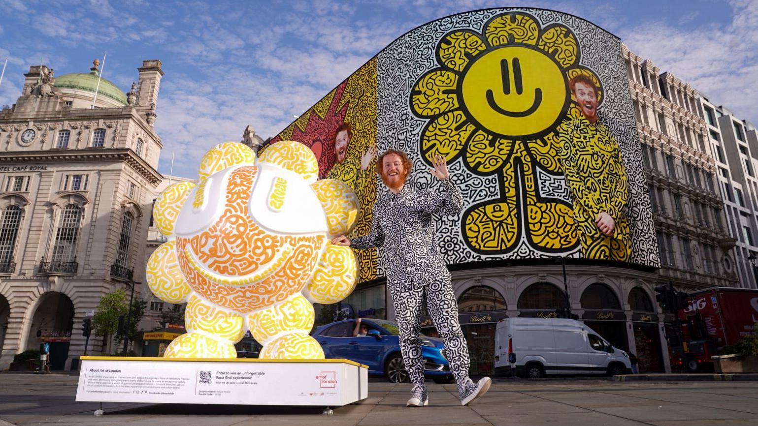 Giant Mr Doodle sculptures appear across West End