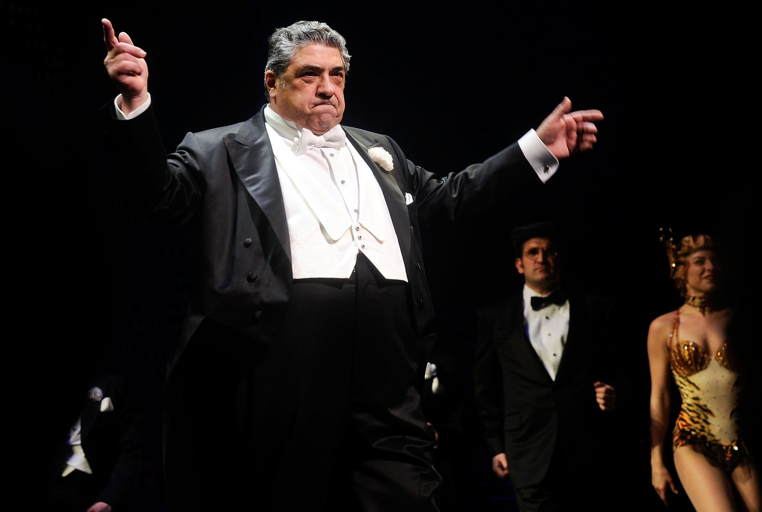 باستوري في مسرحية Bullets Over Broadway الافتتاحية الليلية، نيويورك، 2014