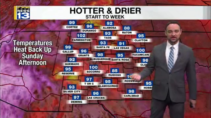 Sightly drier conditions move in to start the week