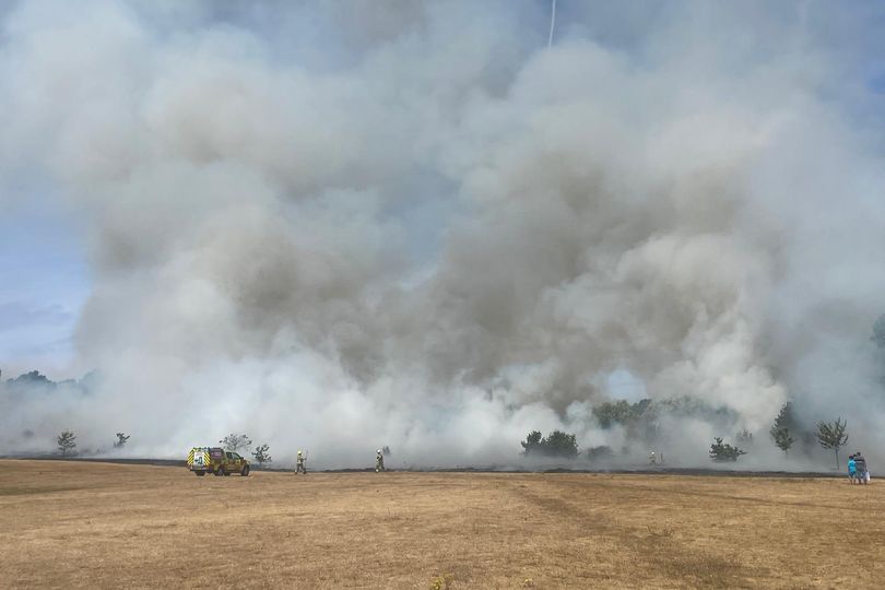 Large fire at West Midlands beauty spot as people told to avoid area