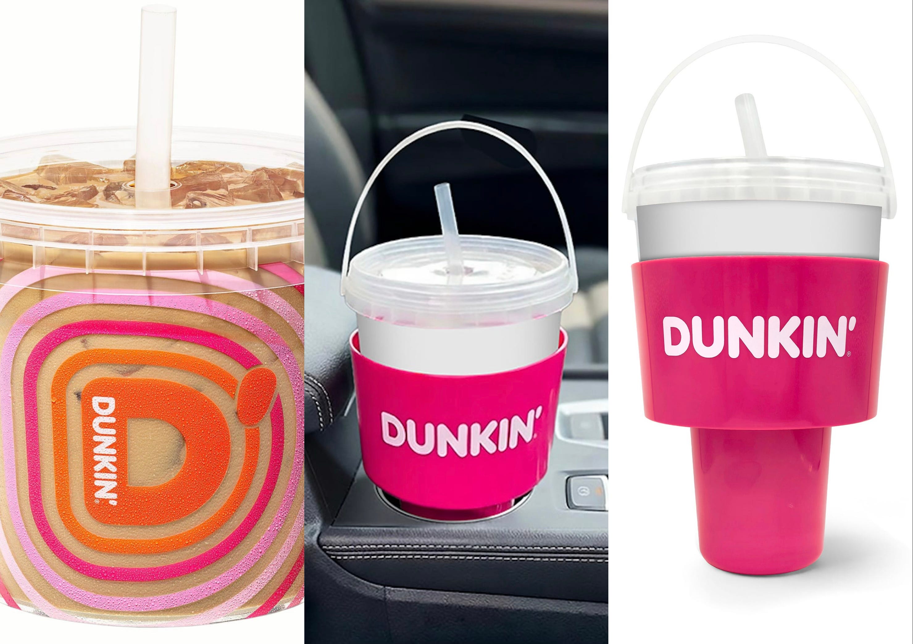 Dunkin' 48-oz drink bucket returns with cup holder. How to get it in GA