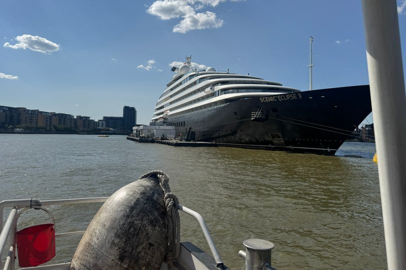 The Scenic Eclipse II docked in Greenwich