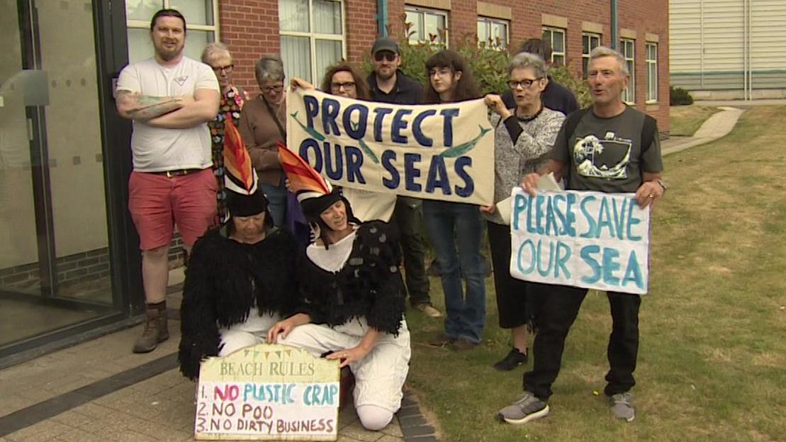 Nurdles clean-up volunteers meet Port of Tyne boss