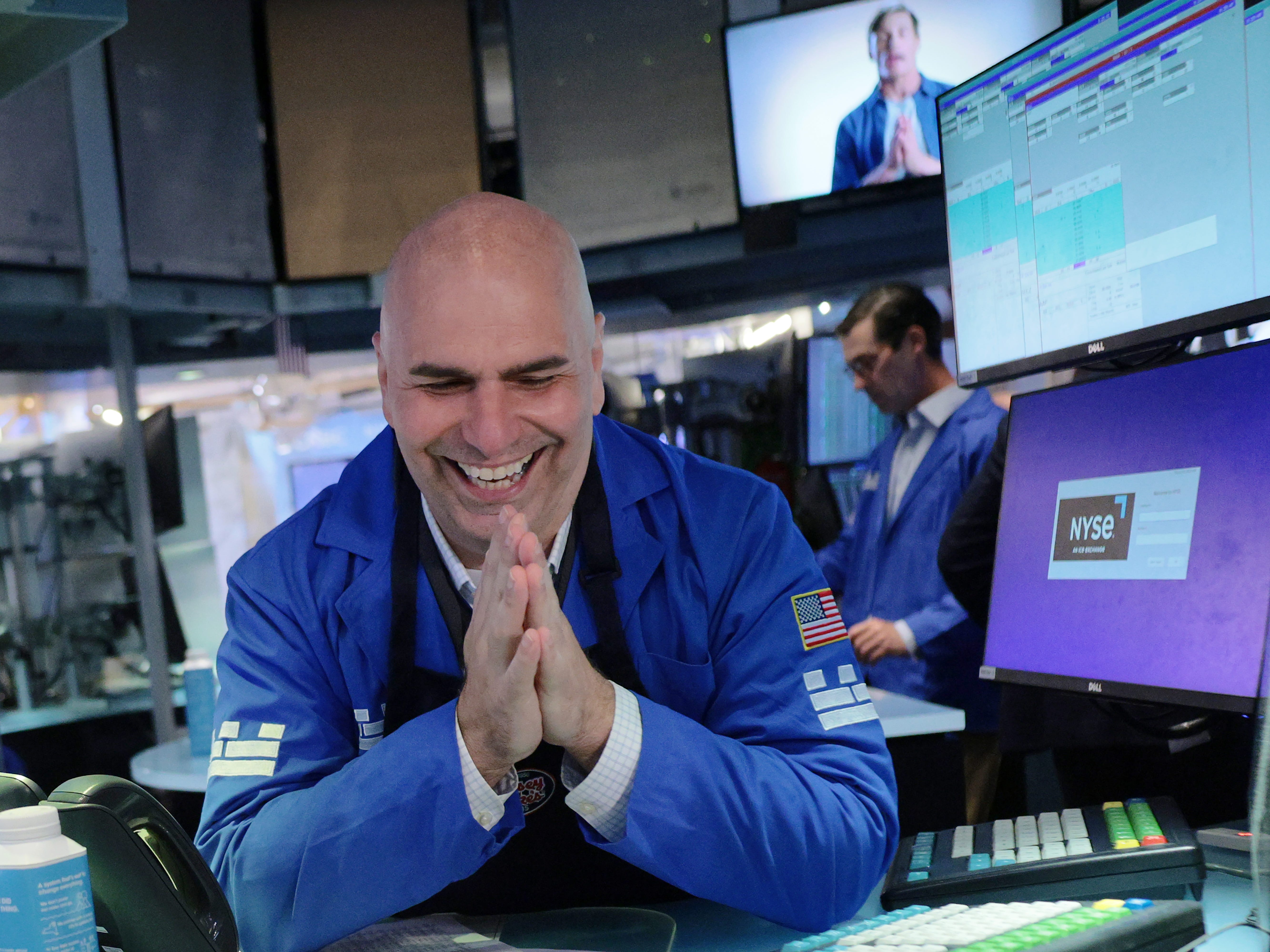 Stocks are surging to fresh records as the US says a deal to reopen the Strait of Hormuz is near