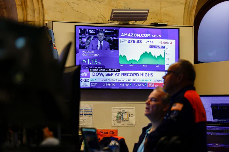 Dow, S&P 500 close at record on AI-linked earnings, Mideast deal hopes