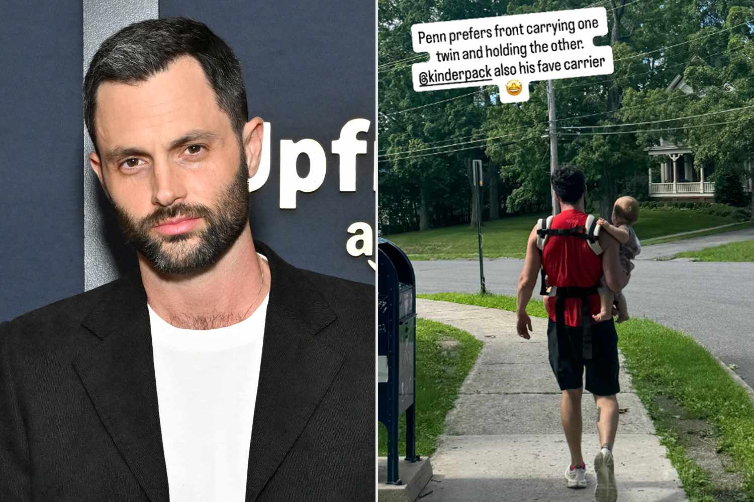 Penn Badgley Is on Dad Duty in New Photo of the Actor with His Twin Boys Snapped by Wife Domino Kirke
