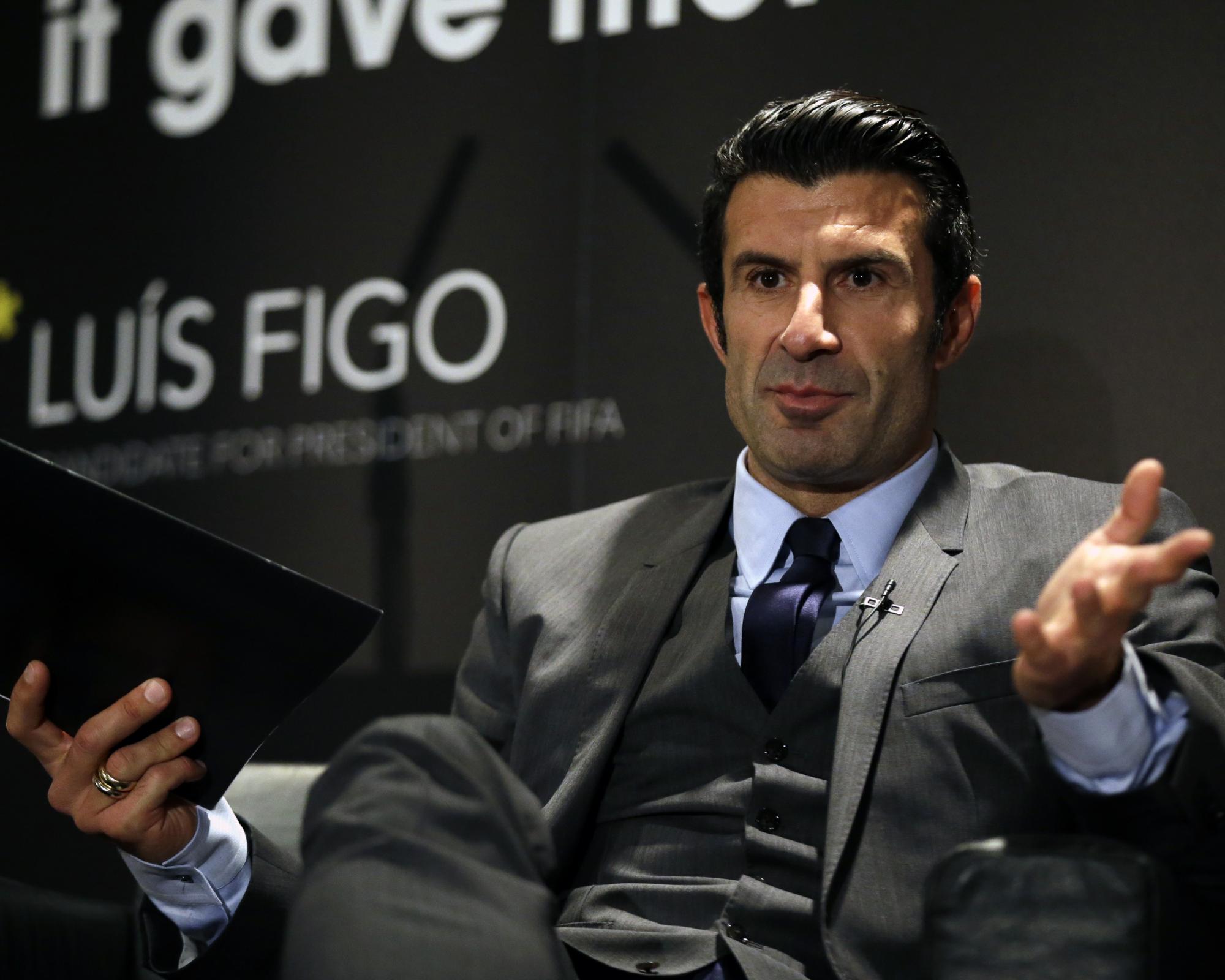 Luis Figo blasts ‘deceitful' Infantino and says Fifa president must quit to ‘save football'