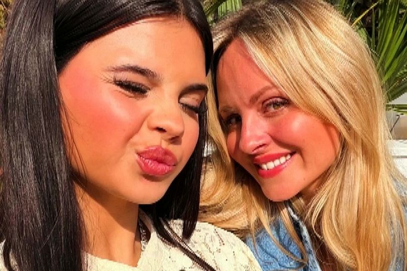 Corrie star Tina O'Brien's poses with daughter Scarlett and son Beau on 43rd birthday