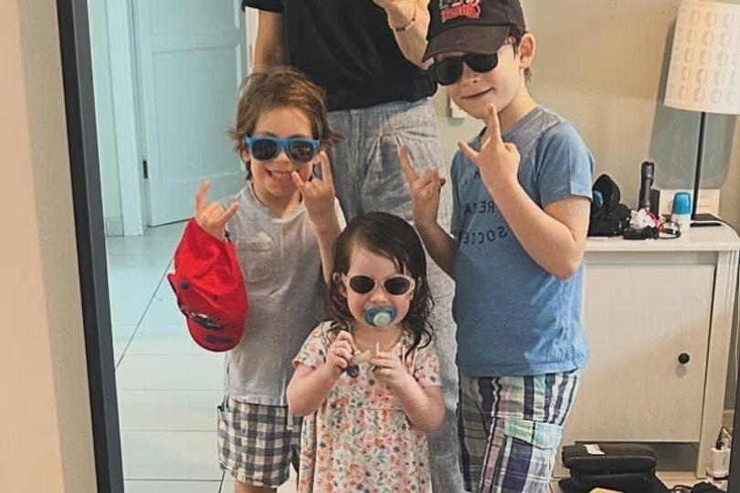 Alex is kept on her toes by her three energetic children
