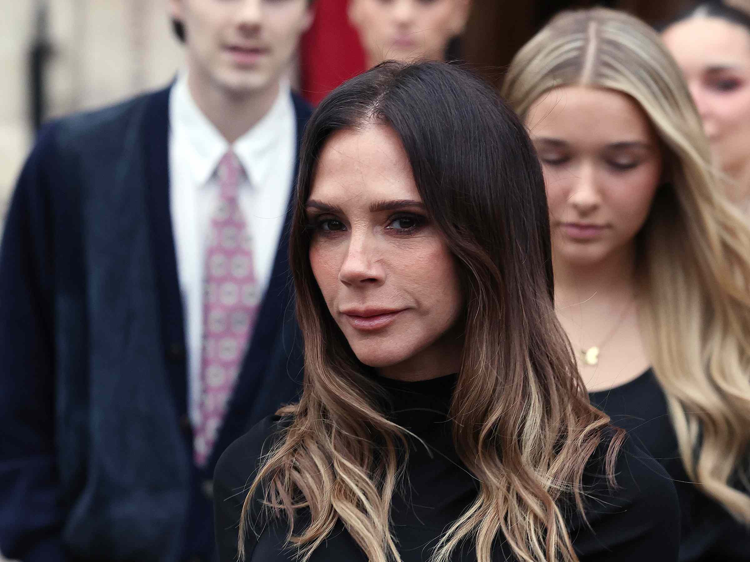 Victoria Beckham Pairs Her Nude Glittering Bikini With a Sheer Cover-Up on Lavish Family Vacation