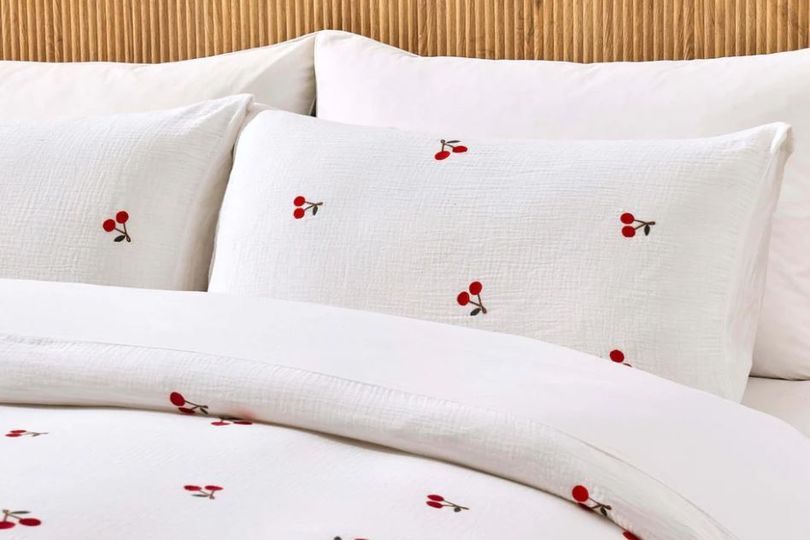 'Pretty' cherry duvet set looks fresh and 'washes like a dream' - now £33 in sale