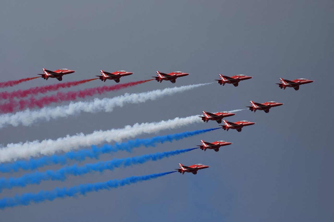 Red Arrows pull out of UK air shows after weather strands team in Canada