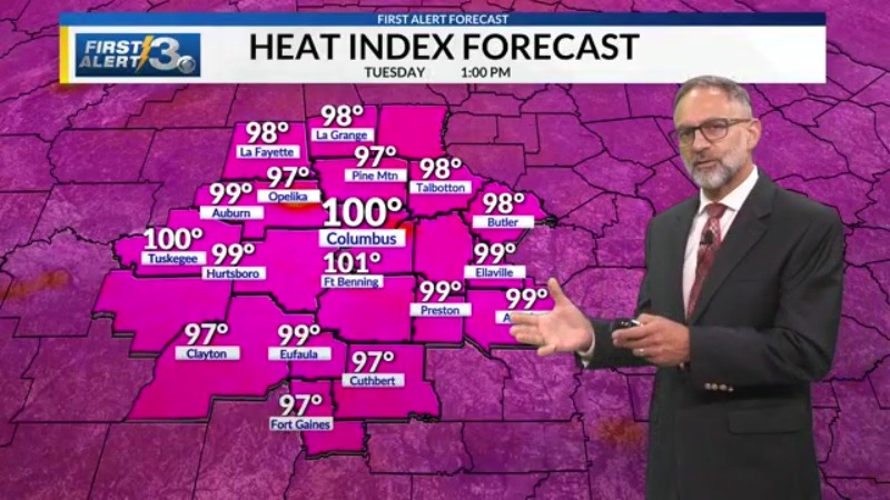 August heat continues: Low rain chances, heat index near advisory levels