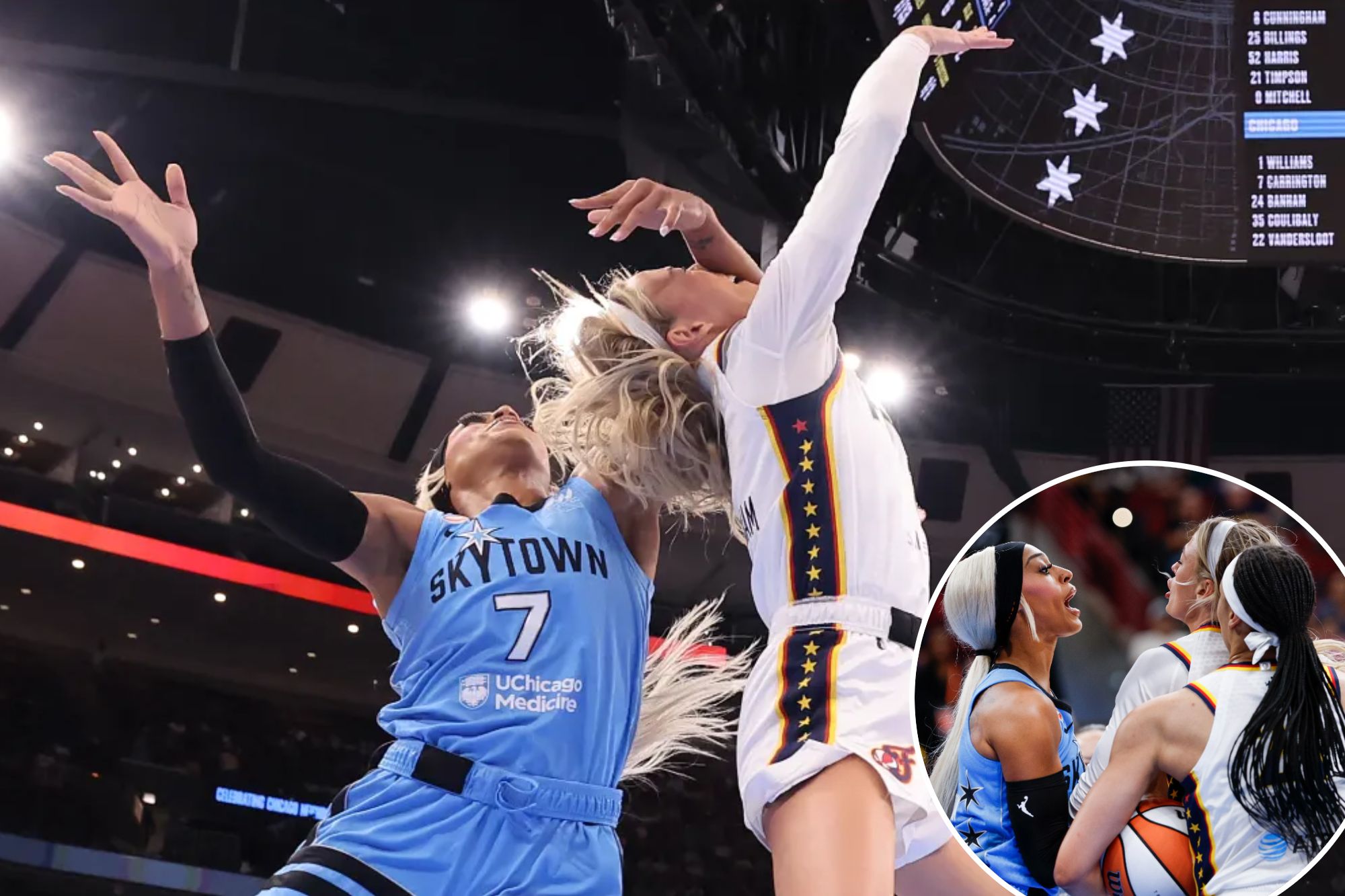 DiJonai Carrington bizarrely claims her ‘white privilege’ post wasn’t about Sophie Cunningham foul