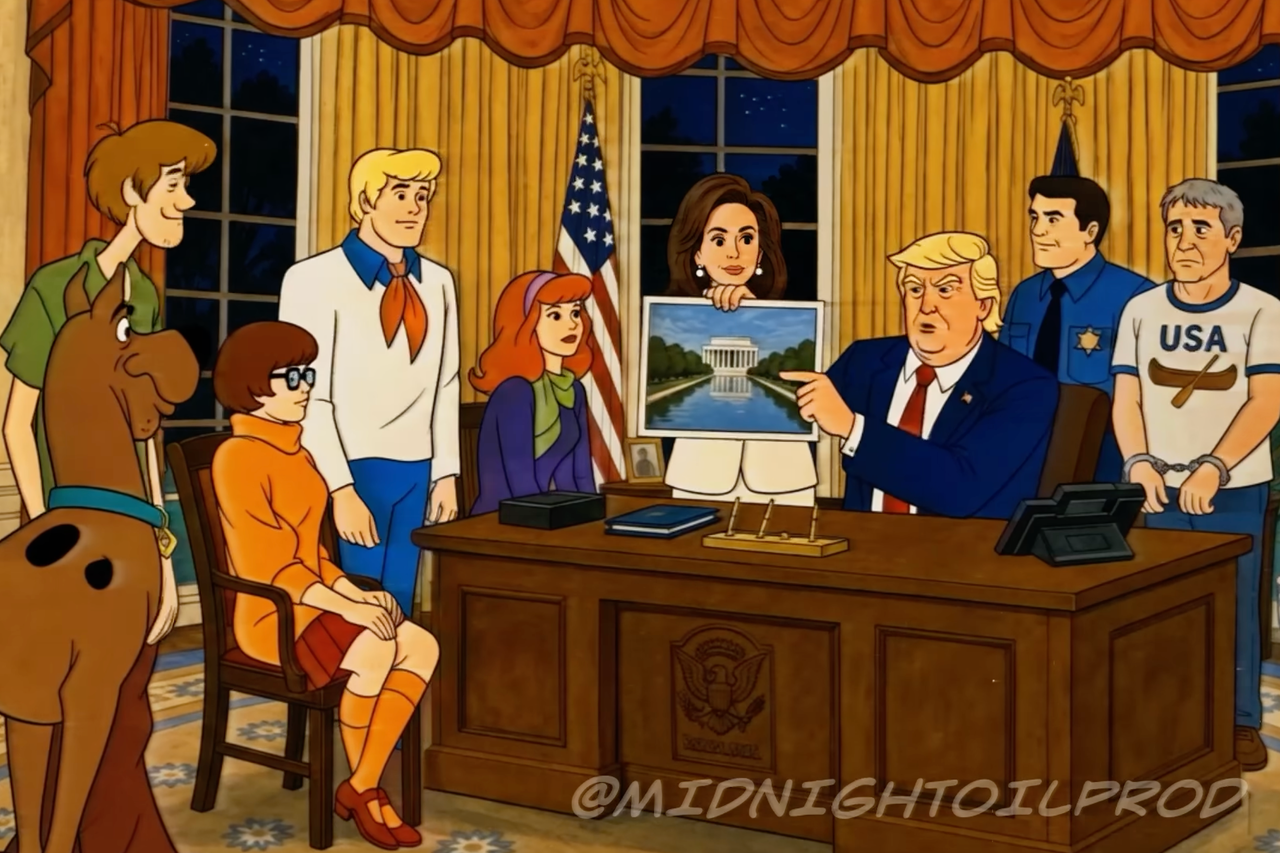 New Photo - Trump’s Reflecting Pool mystery now has the Scooby-Doo gang on the case: ‘Jinkies!’