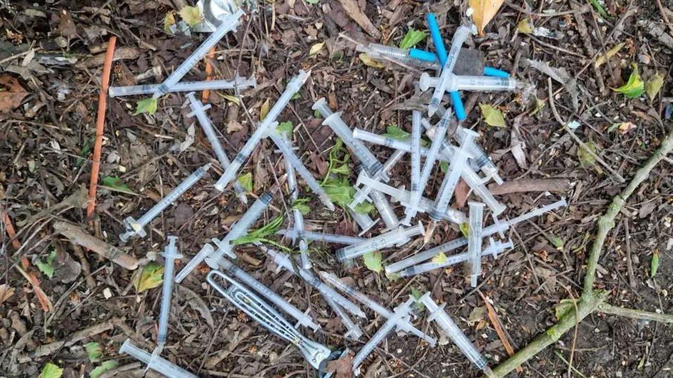 About 70 needles found in city clean-up drive