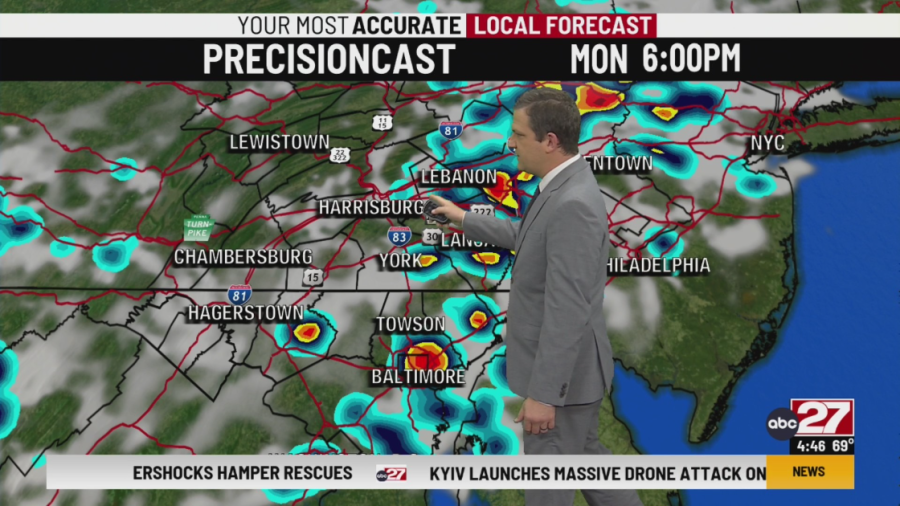Morning drizzle gives way to peeks of sun and the potential for more pop-up storms