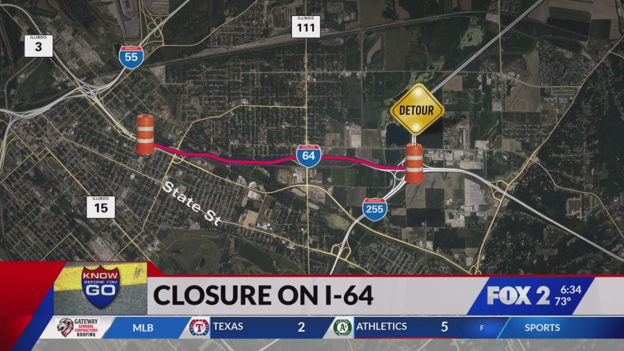 Westbound I-64 closure continues in East St. Louis - AOL