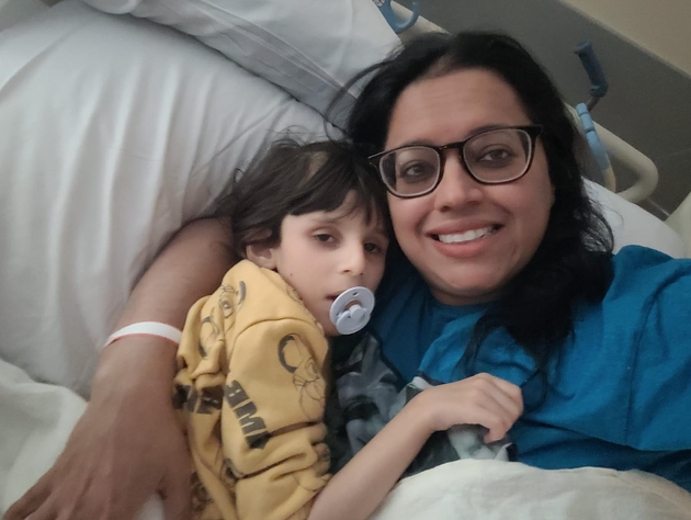The author and Riaan at the hospital before he received gene therapy (April 2026).