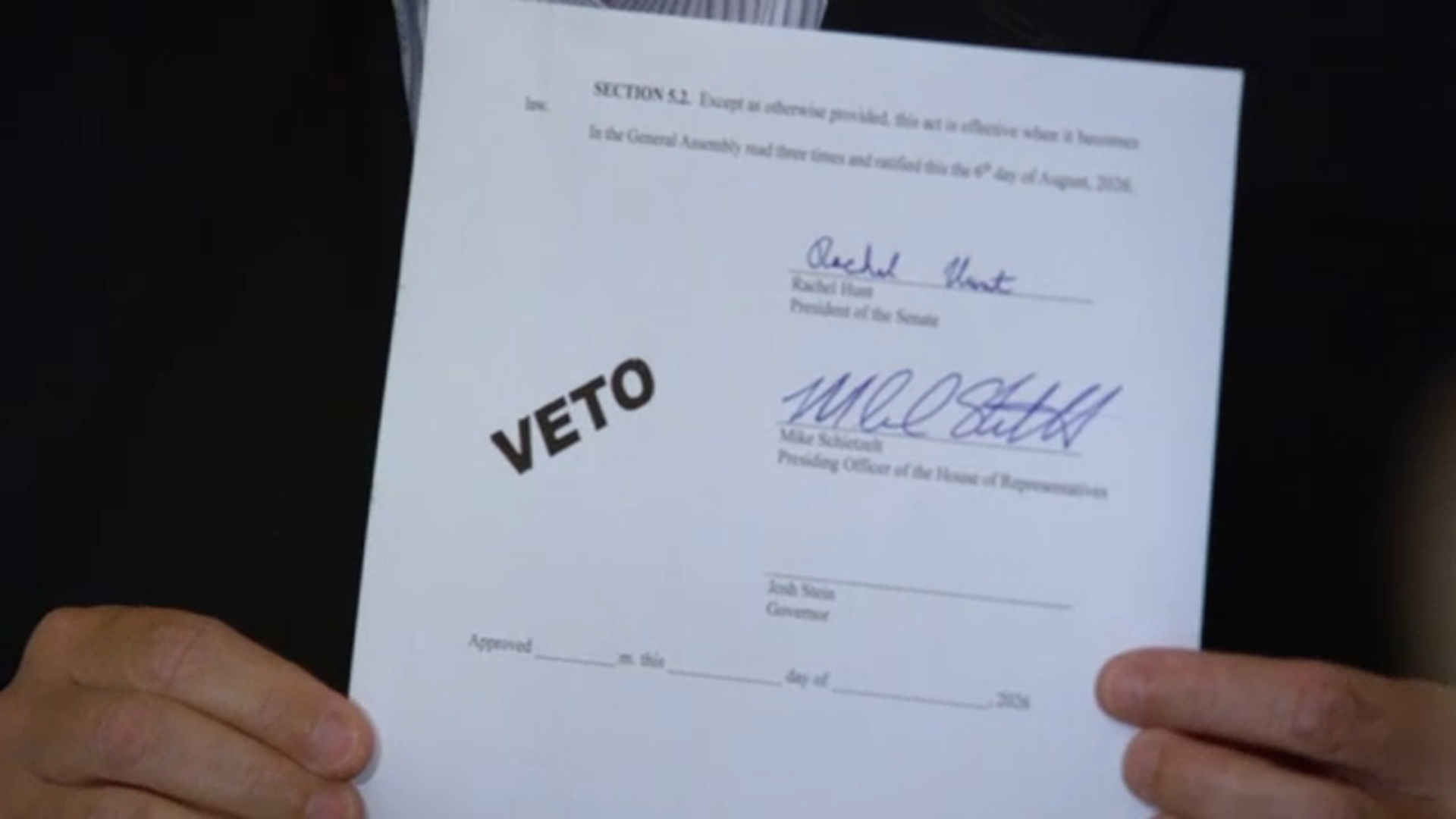 Gov. Stein vetoes sweeping election reform bill
