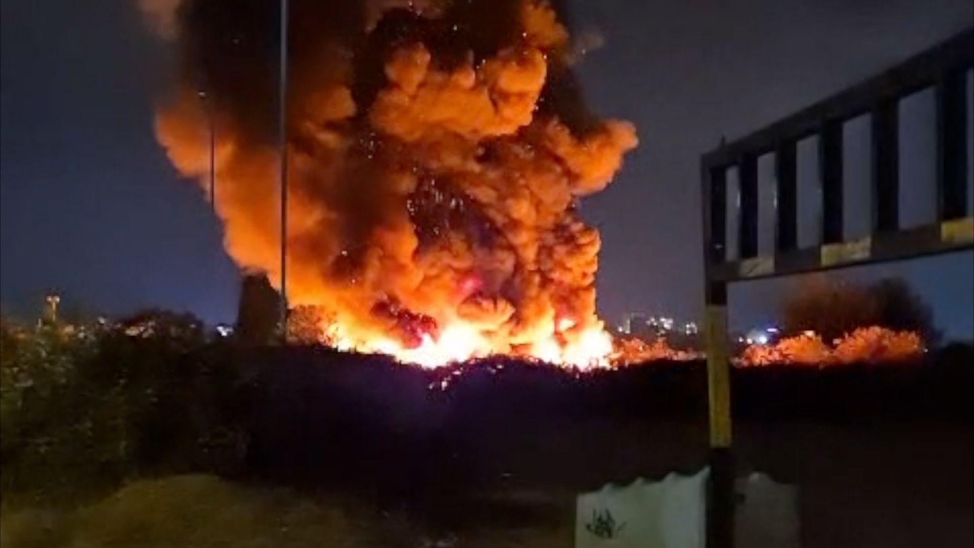 Blaze started 'deliberately' by football ground