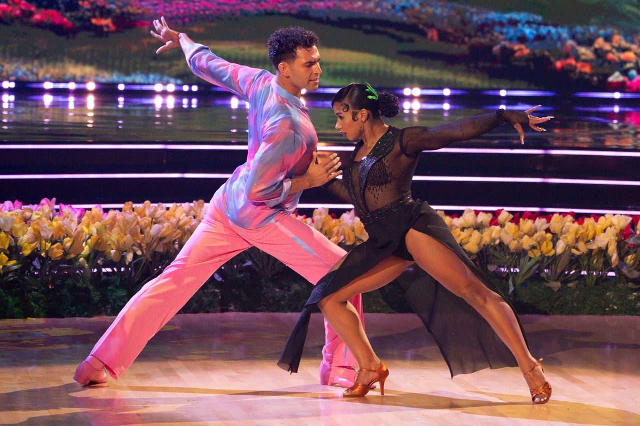 Ezra Sosa and Jordan Chiles on ‘Dancing With the Stars’ on Oct. 21Credit: Eric McCandless/Disney via Getty