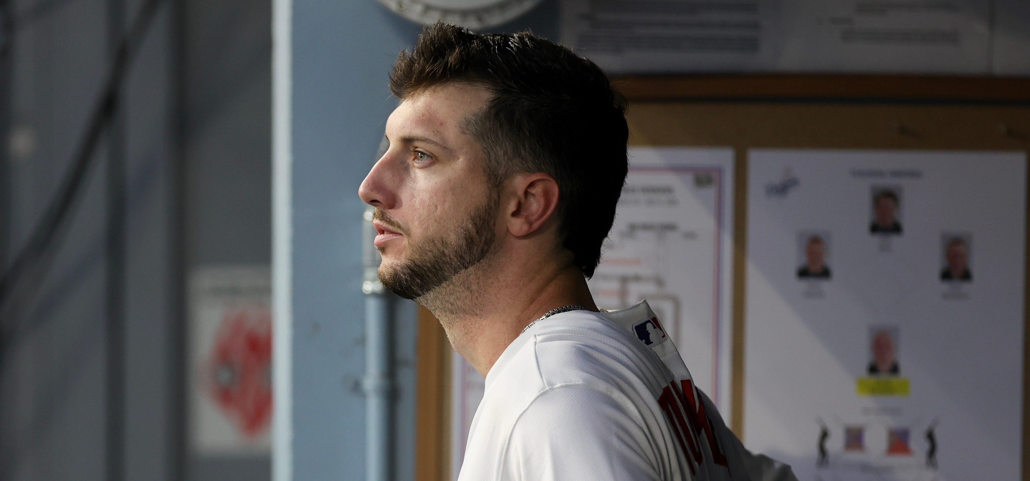 Kyle Tucker appeared to be fighting back tears in the dugout as