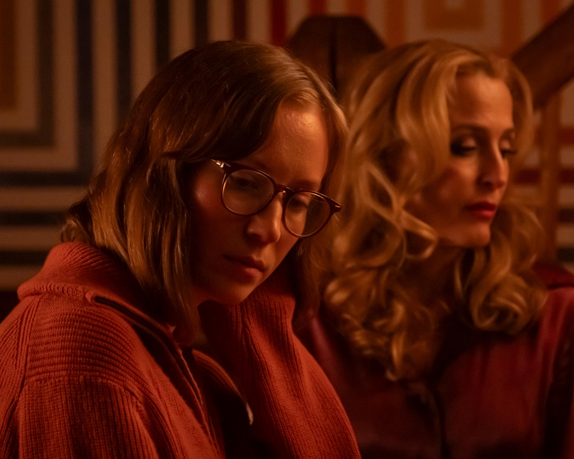 Teenage Sex and Death at Camp Miasma review – Gillian Anderson superb in queer slasher spectacular