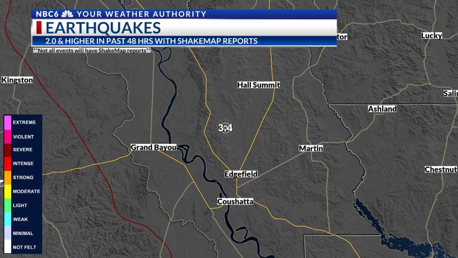 3.4 Magnitude Earthquake in Red River Parish
