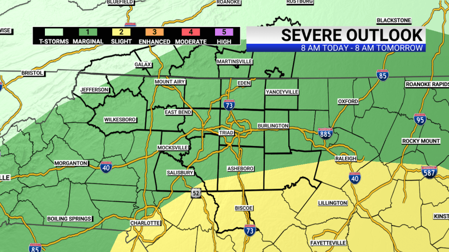 Risk of severe weather, floods in Triad on Friday