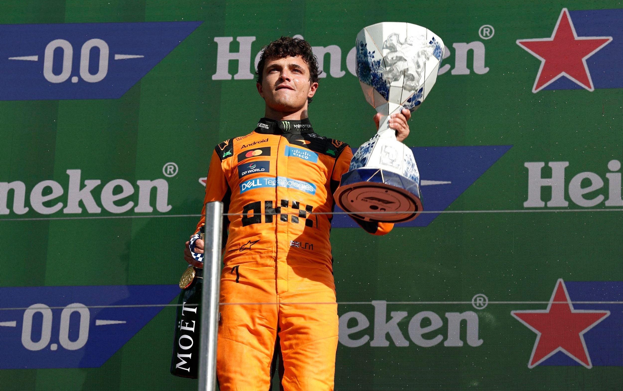 Norris wins incident-packed Dutch Grand Prix as Russell loses ground again